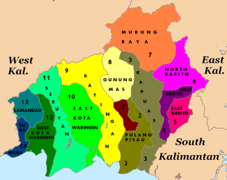 Kalteng Peta Central kalimantan map